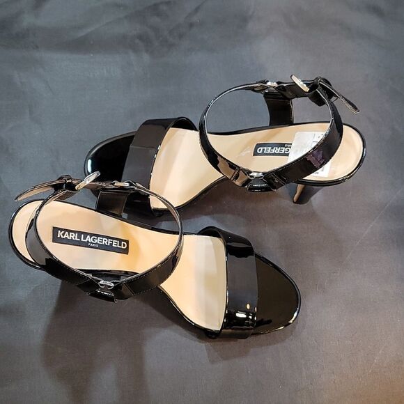 BRAND NEW KARL LAGERFELD PARIS WOMEN'S CIEONE HEELED SANDAL - Picture 7 of 16